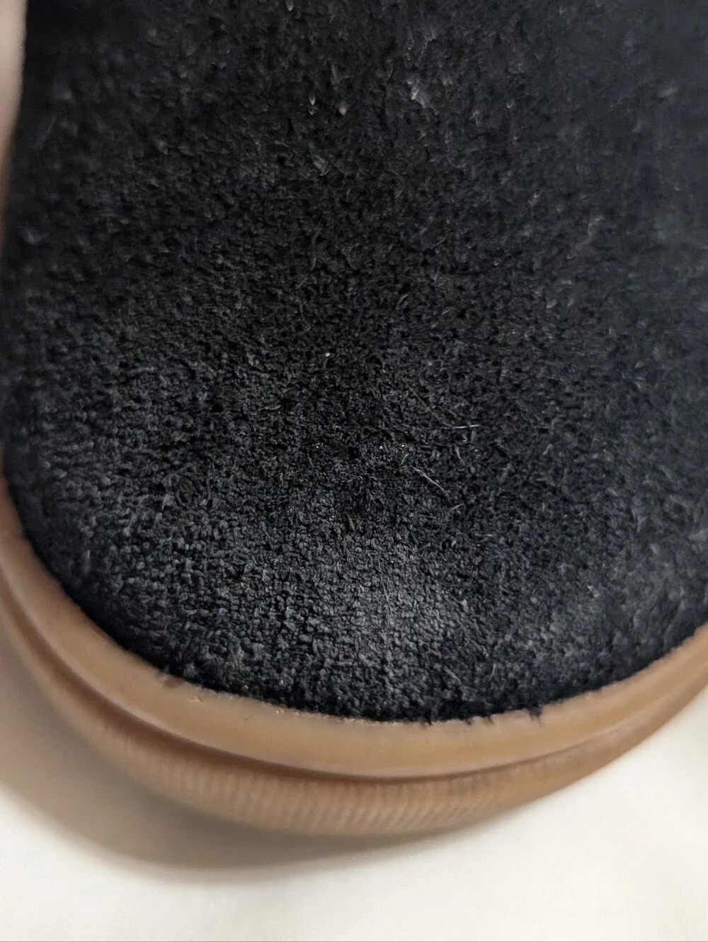 Kids Black Suede Chelsea Boots with Tan Sole